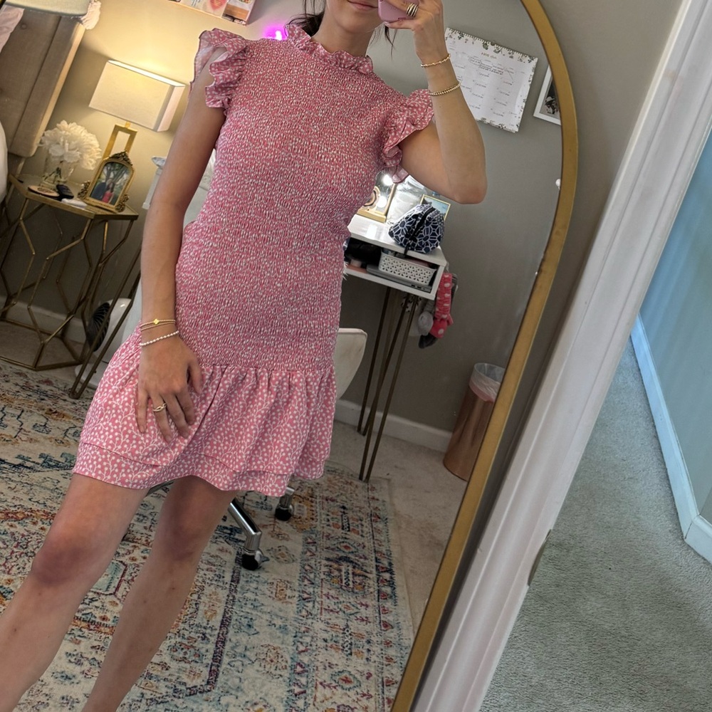 French Connection Elao Verona Crepe Smocked Dress - Picture 5 of 5